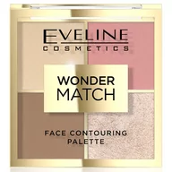 Rozświetlacze do twarzy i ciała - Eveline Cosmetics Wonder Match paleta do konturowania twarzy 02 10g - miniaturka - grafika 1