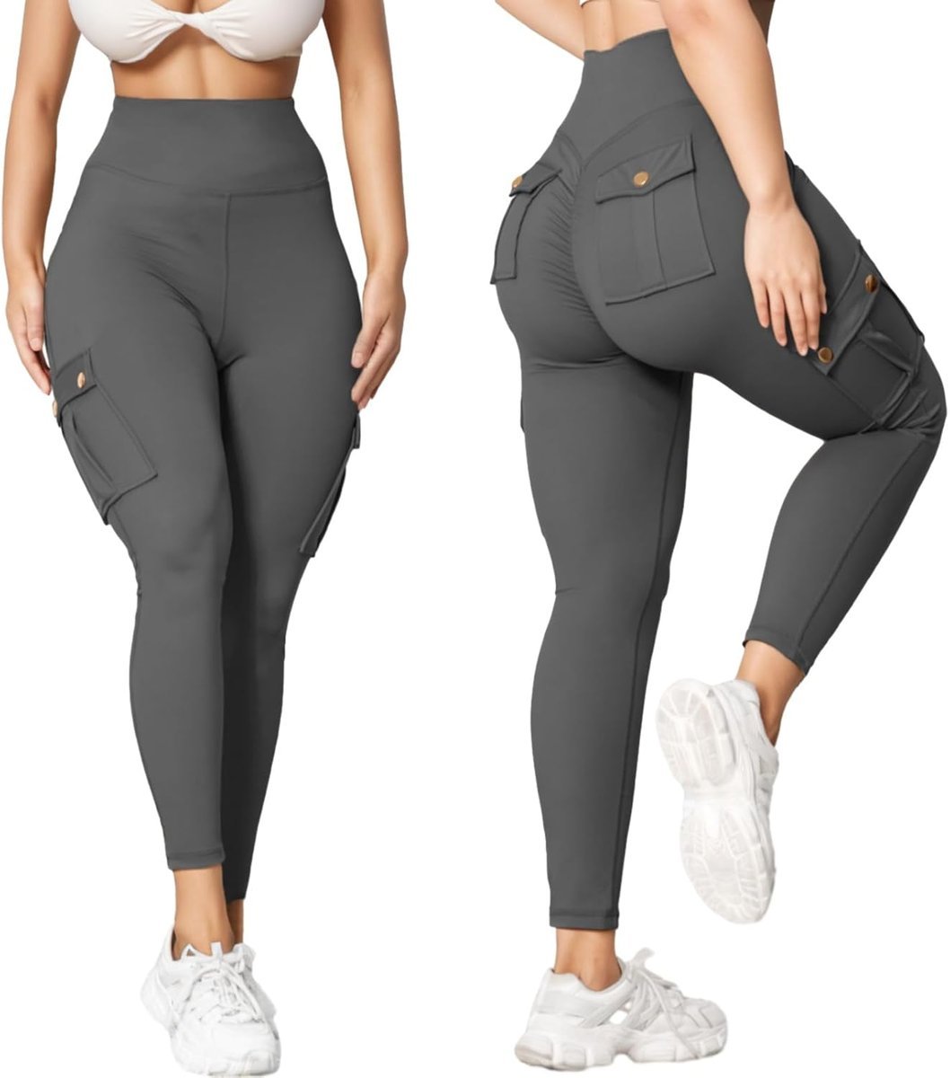 LEGGINSY SPORTOWE WYSOKI STAN PUSH UP DAMSKIE MODELUJĄCE POŚLADKI S