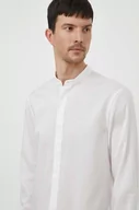 Koszule męskie - Armani Exchange koszula męska kolor biały regular ze stójką - miniaturka - grafika 1