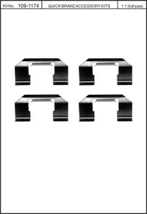 Zestaw montażowy klocków hamulcowych QUICK BRAKE 109-1174 4101174000 - Układ hamulcowy - akcesoria - miniaturka - grafika 1