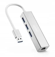Huby USB - Przejściówka USB Ethernet HUB RJ45 Adapter, Zenwire, LAN 2.0 - miniaturka - grafika 1