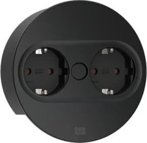 Bachmann BACHMANN TWIST2 2xCEE7/3 2,0m AEH RAL9005 30GE okrągły - Gniazdka elektryczne - miniaturka - grafika 1