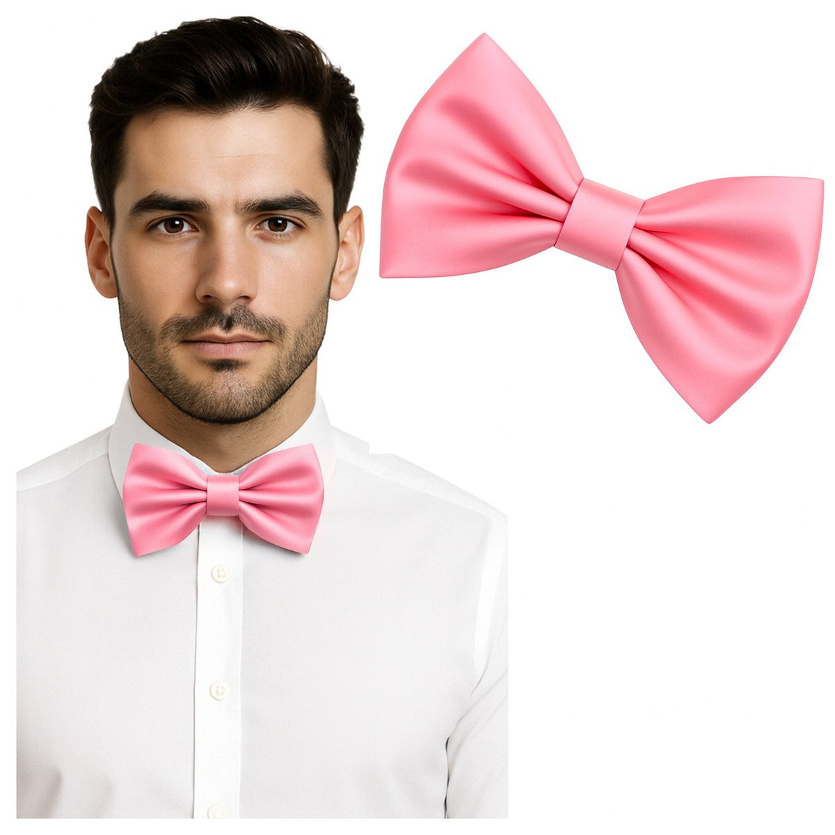 Muszka męska - pudrowy róż