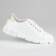 Półbuty damskie - Sportowe damskie skóra naturalna GOODIN GD-PI2604 Biel skóra 37 - miniaturka - grafika 1