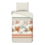 Pościel - Biało-jasnoszara bawełniana pościel jednoosobowa 140x200 cm – Good Morning - miniaturka - grafika 1