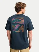Koszulki męskie - Billabong T-Shirt Scribbly EBYZT00398 Granatowy Regular Fit - miniaturka - grafika 1