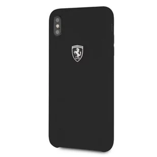 Ferrari Hardcase do iPhone XS Max czarny/Silicone Off track FEOSIHCI65BK - Etui i futerały do telefonów - miniaturka - grafika 1
