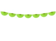 Dekoracje sali - Party Deco Girlanda bibułowa Rozety zielone jabłuszko - 300 cm - 1 szt. GRB9-40-102J - miniaturka - grafika 1