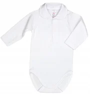 Body dla niemowląt - Body DR KOŁNIERZYK ZAOKRĄGLONY Eleganckie DLA DZIEWCZYNKI BIAŁE 74 KLEKLE - miniaturka - grafika 1