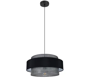 Żyrandol na lince CORSA 1xE27/60W/230V czarny/szary - Lampy sufitowe - miniaturka - grafika 1