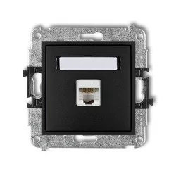 Karlik Gniazdo komputerowe pojedyncze MINI Czarny 12MGK-5 - Gniazdka elektryczne - miniaturka - grafika 1