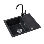 Zlewozmywaki z baterią - Zlewozmywak FRANKE Orion OID 611-62 143.0702.689 Onyx + Bateria stojąca - miniaturka - grafika 1