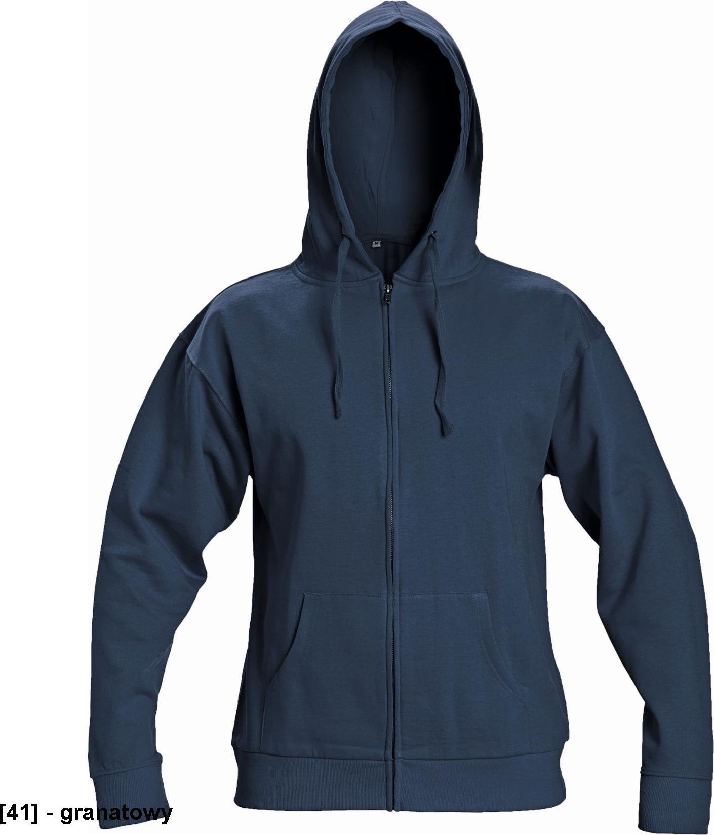 CERVA NAGAR - bluza z kapturem ściąganym sznurkiem 80% bawełna, 20% poliester - granatowy M
