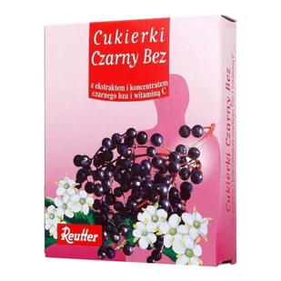 REUTTER Cukierki Czarny Bez 50g REUTTER 21SZUCURCB - Suplementy naturalne - miniaturka - grafika 1