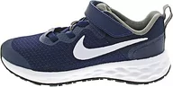 Buty dla dziewczynek - Nike Revolution 6, buty dla małych dzieci, Midnight Navy White Flat Pewter, 29.5 EU - miniaturka - grafika 1