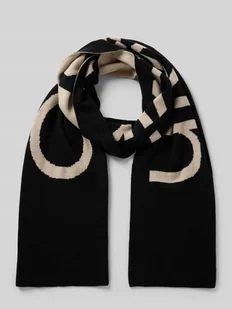 Szal z nadrukiem z logo - Apaszki i szaliki damskie - miniaturka - grafika 1