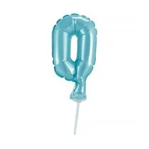 GO Balon foliowy do patyka cyfra 0 błękitna - 13 cm - 1 szt. BC-5BL0 - Balony i akcesoria - miniaturka - grafika 3