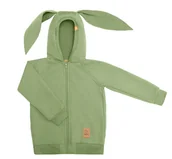 Bluzy i sweterki niemowlęce - Bluza z uszami królika - pistacja - miniaturka - grafika 1