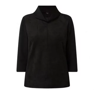 Swetry damskie - Bluzka z imitacji skóry welurowej - s.Oliver BLACK LABEL - grafika 1