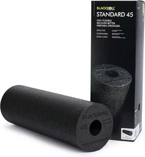 Blackroll 45 wałek do masażu powięzi oryginalny produkt (różne stopnie twardości) które miękkie samodzielnie i rolka do masażu powięzi o różnych kolorach + Booklet, czarny, 45 cm 30-2710 - Akcesoria do masażu - miniaturka - grafika 1
