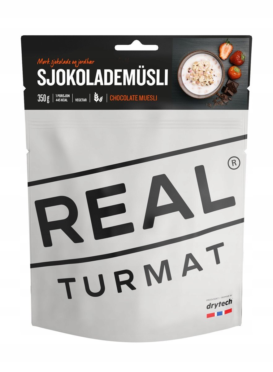 Real Turmat Musli Czekoladowe liofilizowane danie do zalania wodą w podróży