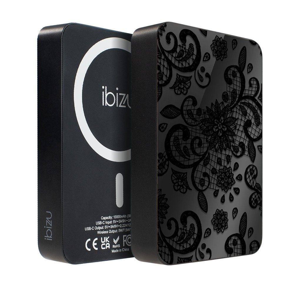 IBIZU MagPower 10 000 mAh Koronkowa czerń