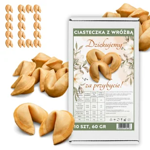 Ciasteczka z Wróżbą Dziękujemy za Przybycie Ciastko Przeznaczenia 10 sztuk - Pieczywo chrupkie - miniaturka - grafika 1
