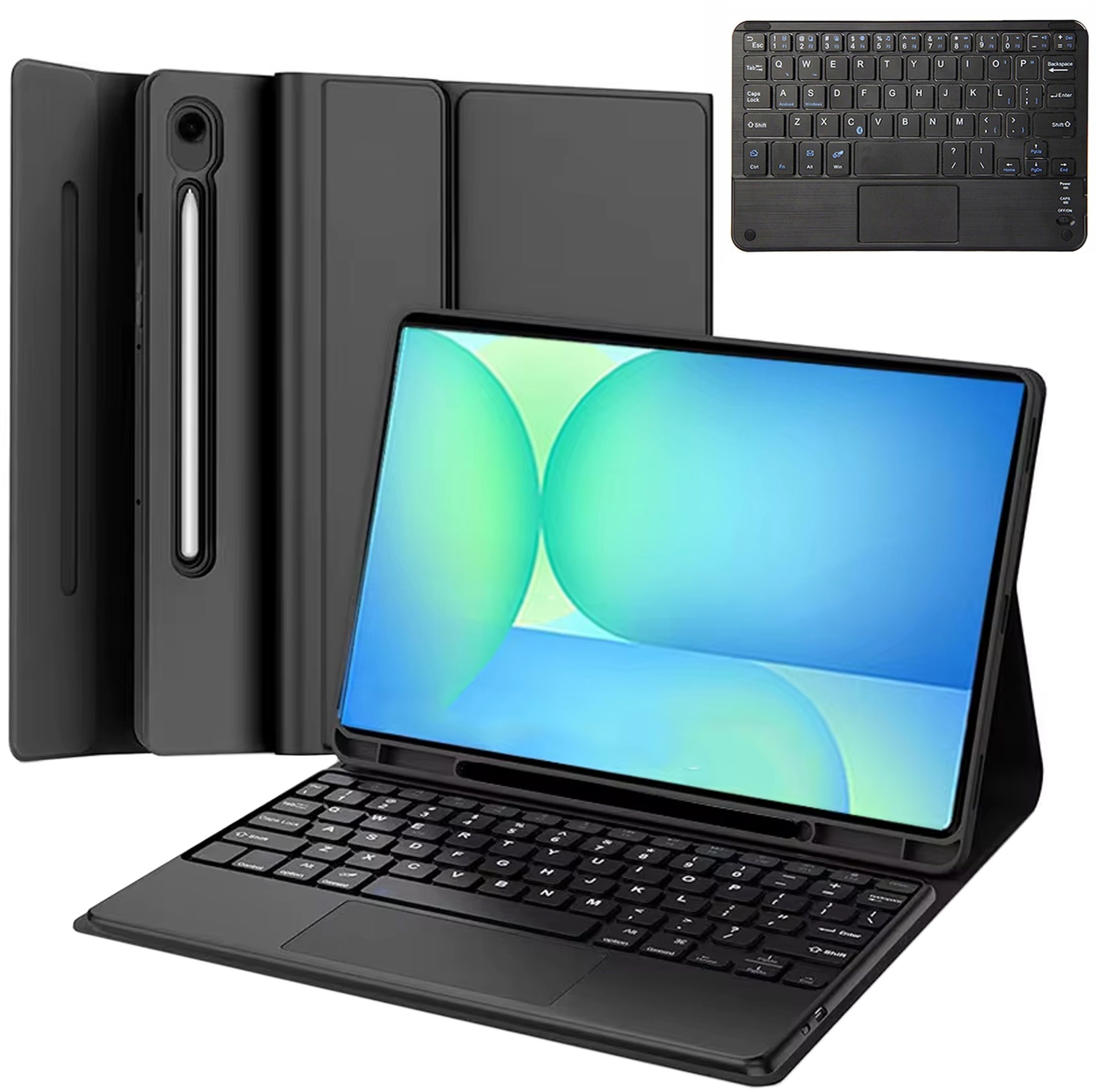 4kom.pl Etui z klawiaturą magnetyczną do Samsung Galaxy Tab S10 FE Plus 13.1 - Bluetooth Touchpad CFS10P