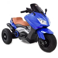 Pojazdy elektryczne dla dzieci - Import SUPER-TOYS NAJNOWSZY SKUTER POMPOWANE KOŁA PANEL DŹWIĘKI SKÓRA/9188 BQ-9188-AIR-NIEBIESKI - miniaturka - grafika 1