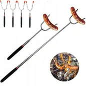 Akcesoria do grilla - Widelec Kij Teleskopowy Do Ogniska Pieczenia Kiełbasek 4 Szt. BNTrade - miniaturka - grafika 1
