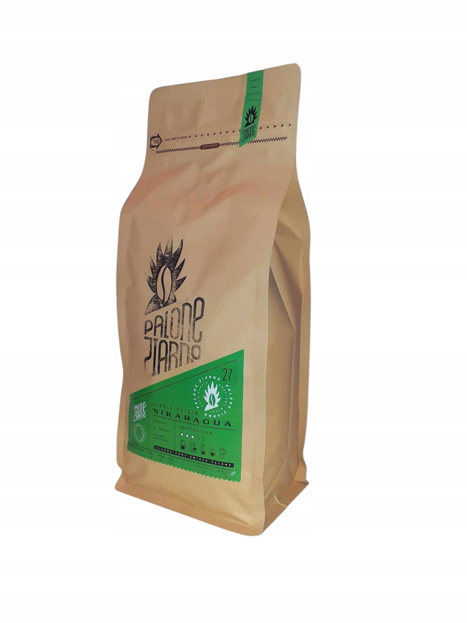 Kawa Nikaragua Shg Ep 100% Arabica Ziarnista 1 kg Ciemno Palona