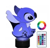 Lampy stojące - Lampka Nocna Z Imieniem Bajka Lilo I Stich 3D Led - miniaturka - grafika 1