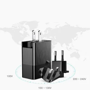 Baseus Duke ładowarka sieciowa zasilacz EU adapter z zestawem końcówek przejściówek 3x USB 3.4A czarny (CCALL-GJ01) - Ładowarki do telefonów - miniaturka - grafika 8