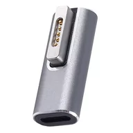 Adaptery i przejściówki - Przejściówka do MacBooka MagSafe 2 do zasilania z USB-C, kompaktowa, srebrna - miniaturka - grafika 1