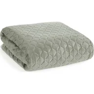 Narzuty - Srebrna narzuta welwetowa pikowana modna 220X240 - miniaturka - grafika 1