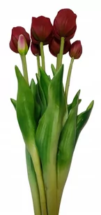 TULIPAN GUMOWANY BUKIET X7 BURGUND - Sztuczne kwiaty - miniaturka - grafika 1