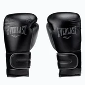 Rękawice bokserskie - Everlast Rękawice bokserskie Powerlock 2 skórzane czarne - miniaturka - grafika 1