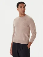 Swetry męskie - Kappa Sweter 670477X 188 Beżowy Regular Fit - miniaturka - grafika 1