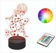 Lampy stojące - Lampka nocna na biurko LED 3D grawer BIEDRONKA - miniaturka - grafika 1