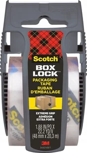 Q-Connect SCOTCH®Box Lock, z podajnikiem, 48mm x 20.3m, 1szt., transparentna - Taśmy klejące - miniaturka - grafika 1