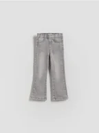 Spodnie i spodenki dla dziewczynek - Reserved - Jegginsy flare - jasnoszary - miniaturka - grafika 1