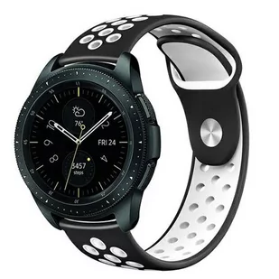 Pasek BELINE Watch Sport Silicone 20mm Czarno-biały - Akcesoria do smartwatchy - miniaturka - grafika 1