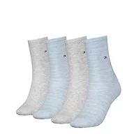 Skarpetki damskie - Tommy Hilfiger Skarpety damskie CLSSC (4 sztuki), jasnoniebieski (light blue melange), 35-38 EU - miniaturka - grafika 1