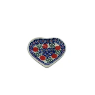 Świeczniki - Ceramiczna podstawka serce Ceramika Bolesławiec - miniaturka - grafika 1