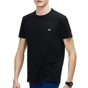 Koszulki męskie - Koszulka Lacoste Crew Neck Pime Cotton Jersey TH6709-031 - czarna - miniaturka - grafika 1
