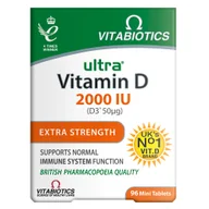 Witaminy i minerały - Vitabiotics Ultra Vitamin D 2000IU suplement diety 96 tabletek - miniaturka - grafika 1