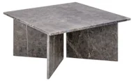 Ławy i stoliki kawowe - Stolik Kawowy Vega 90X90 Brązowy Marmur Lakierowany Marron - miniaturka - grafika 1