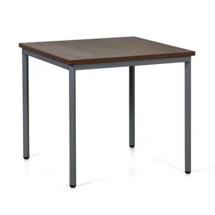 Stół do jadalni TRIVIA, ciemnoszara konstrukcja, 800 x 800 mm, orzech - Stoły i stoliki do biura - miniaturka - grafika 1