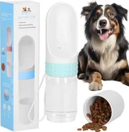 Sprzęt podróżny i transportery dla psów - Springos Butelka na wodę i karmę dla psa, kota, z poidełkiem 350 ml turystyczna UNIWERSALNY - miniaturka - grafika 1