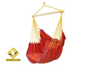 Hamaki - Leżak hamakowy na drążku KOALA, pomarańczowo-czerwony - miniaturka - grafika 1